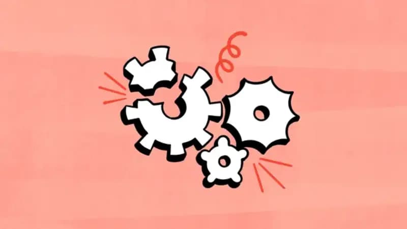 Colorful gears illustration
