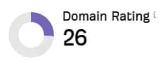 Gomia AI domain rating increased to 26